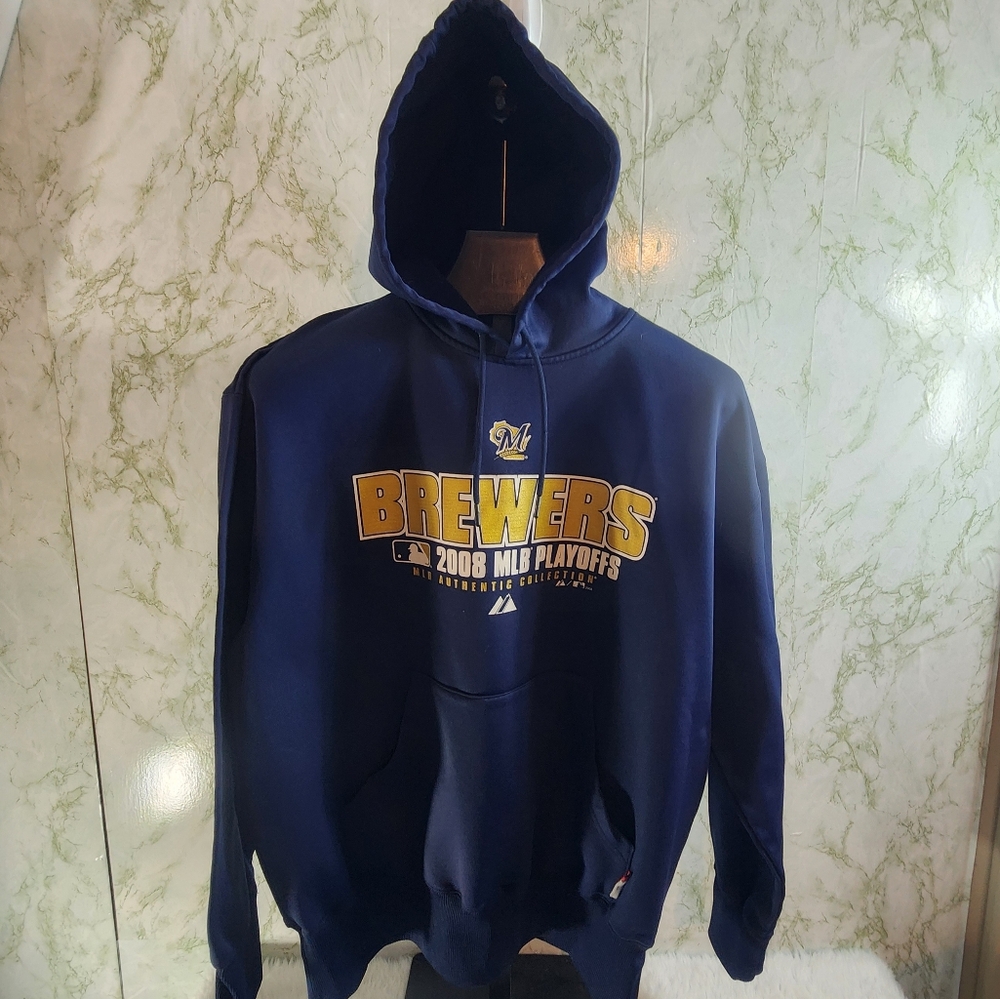 Milwaukee Brewers 2008 MLB Playoffs Polyester Hoodie